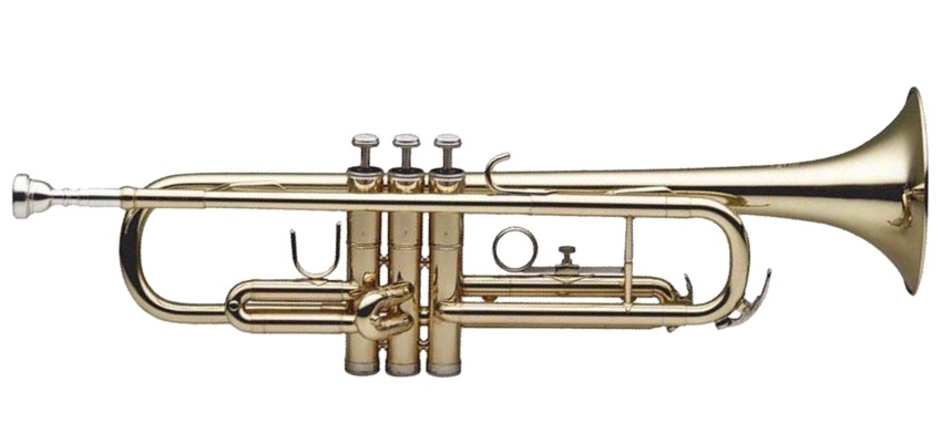 lacquer student trumpet with mouthpiece